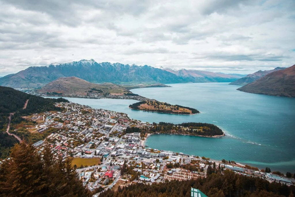 La ville de Queenstown enNouvelle-Zélande