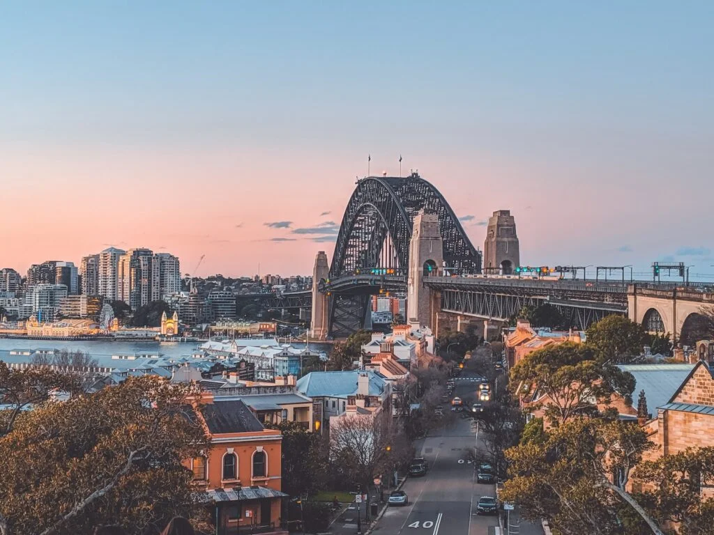 PVT Sydney : vue du port avec le Harbour Bridge