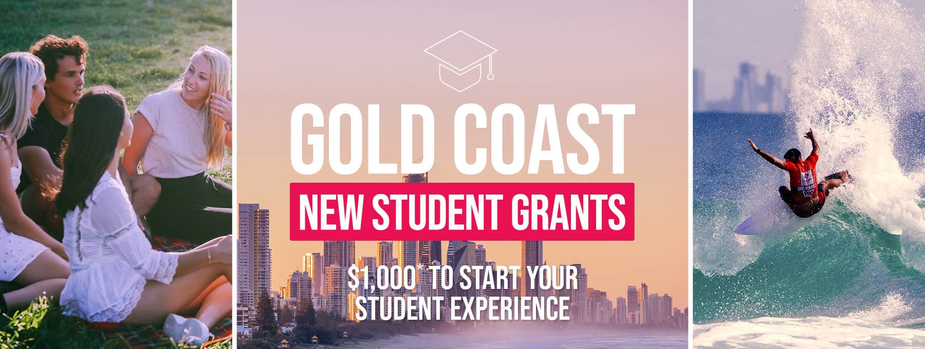 Obtenez une bourse de 1000 dollars en vous inscrivant à un cours d'anglais de min. 24 semaines à la Gold Coast.