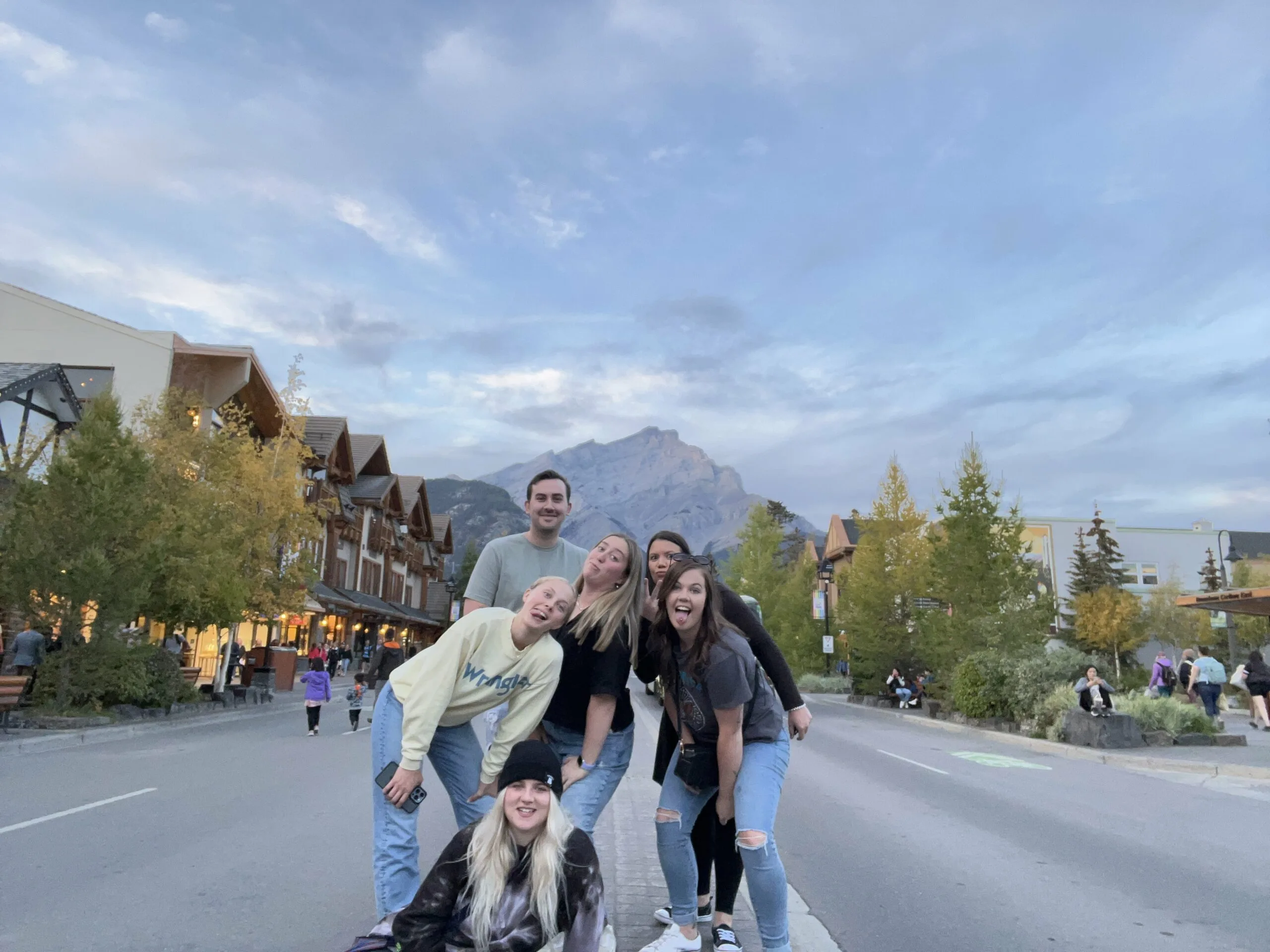 Mes amis à Banff en PVT